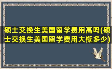 硕士交换生美国留学费用高吗(硕士交换生美国留学费用大概多少)