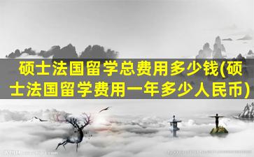 硕士法国留学总费用多少钱(硕士法国留学费用一年多少人民币)