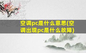 空调pc是什么意思(空调出现pc是什么故障)