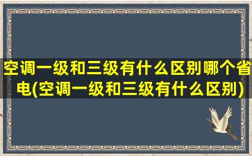 空调一级和三级有什么区别哪个省电(空调一级和三级有什么区别)