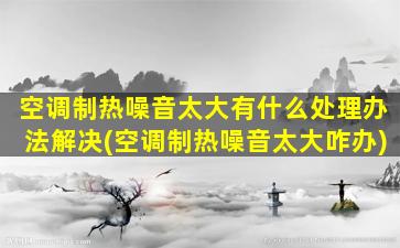 空调制热噪音太大有什么处理办法解决(空调制热噪音太大咋办)