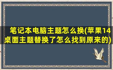 笔记本电脑主题怎么换(苹果14桌面主题替换了怎么找到原来的)