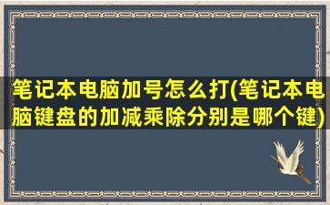 笔记本电脑加号怎么打(笔记本电脑键盘的加减乘除分别是哪个键)