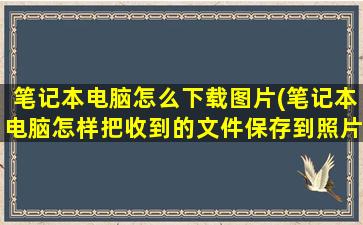 笔记本电脑怎么下载图片(笔记本电脑怎样把收到的文件保存到照片上)