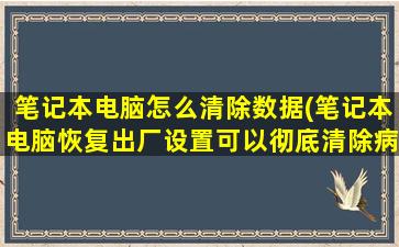 笔记本电脑怎么清除数据(笔记本电脑恢复出厂设置可以彻底清除病毒吗)