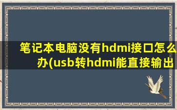 笔记本电脑没有hdmi接口怎么办(usb转hdmi能直接输出视频吗)