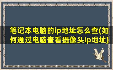 笔记本电脑的ip地址怎么查(如何通过电脑查看摄像头ip地址)