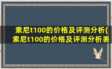 索尼t100的价格及评测分析(索尼t100的价格及评测分析表)