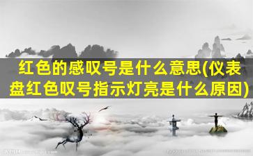 红色的感叹号是什么意思(仪表盘红色叹号指示灯亮是什么原因)