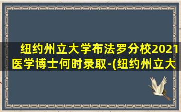 纽约州立大学布法罗分校2021医学博士何时录取-(纽约州立大学布法罗分)