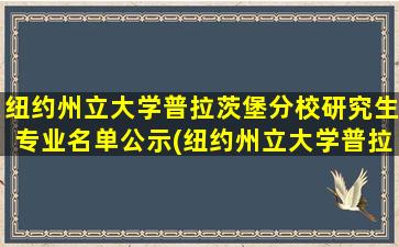 纽约州立大学普拉茨堡分校研究生专业名单公示(纽约州立大学普拉茨堡校区)