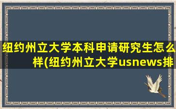 纽约州立大学本科申请研究生怎么样(纽约州立大学usnews排名)