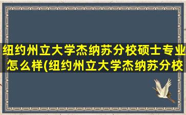 纽约州立大学杰纳苏分校硕士专业怎么样(纽约州立大学杰纳苏分校硕士专业)