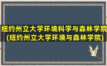 纽约州立大学环境科学与森林学院(纽约州立大学环境与森林学院)