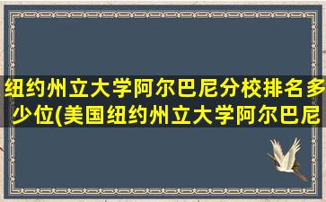 纽约州立大学阿尔巴尼分校排名多少位(美国纽约州立大学阿尔巴尼分校世界排名)