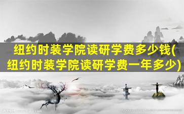 纽约时装学院读研学费多少钱(纽约时装学院读研学费一年多少)