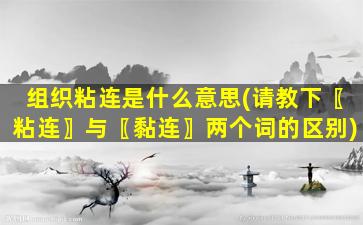 组织粘连是什么意思(请教下〖粘连〗与〖黏连〗两个词的区别)