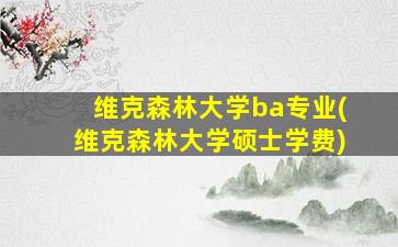 维克森林大学ba专业(维克森林大学硕士学费)