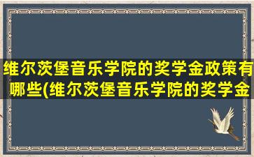 维尔茨堡音乐学院的奖学金政策有哪些(维尔茨堡音乐学院的奖学金政策怎么样)