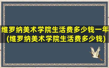 维罗纳美术学院生活费多少钱一年(维罗纳美术学院生活费多少钱)