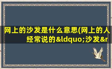 网上的沙发是什么意思(网上的人经常说的“沙发”是什么意思)