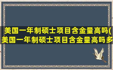 美国一年制硕士项目含金量高吗(美国一年制硕士项目含金量高吗多少)