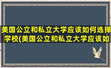 美国公立和私立大学应该如何选择学校(美国公立和私立大学应该如何选择专业)