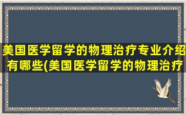 美国医学留学的物理治疗专业介绍有哪些(美国医学留学的物理治疗专业介绍是什么)