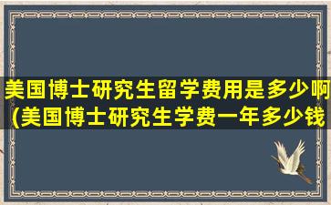 美国博士研究生留学费用是多少啊(美国博士研究生学费一年多少钱)