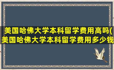 美国哈佛大学本科留学费用高吗(美国哈佛大学本科留学费用多少钱)