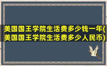 美国国王学院生活费多少钱一年(美国国王学院生活费多少人民币)