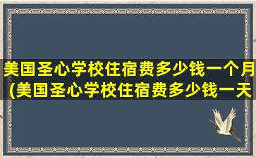 美国圣心学校住宿费多少钱一个月(美国圣心学校住宿费多少钱一天)