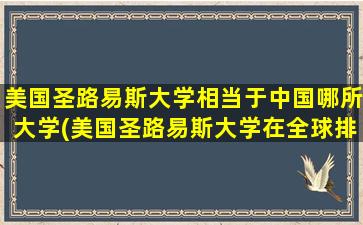 美国圣路易斯大学相当于中国哪所大学(美国圣路易斯大学在全球排名)