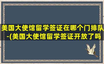 美国大使馆留学签证在哪个门排队-(美国大使馆留学签证开放了吗)