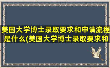 美国大学博士录取要求和申请流程是什么(美国大学博士录取要求和申请流程表)