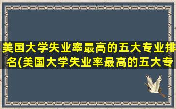 美国大学失业率最高的五大专业排名(美国大学失业率最高的五大专业是什么)