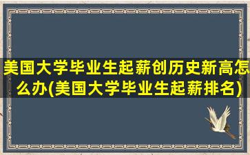 美国大学毕业生起薪创历史新高怎么办(美国大学毕业生起薪排名)