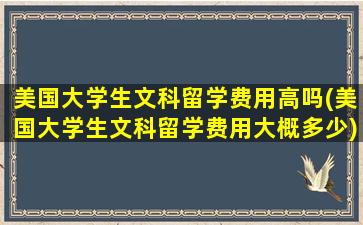 美国大学生文科留学费用高吗(美国大学生文科留学费用大概多少)