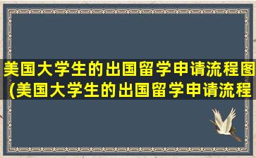 美国大学生的出国留学申请流程图(美国大学生的出国留学申请流程及费用)