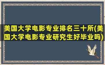 美国大学电影专业排名三十所(美国大学电影专业研究生好毕业吗)