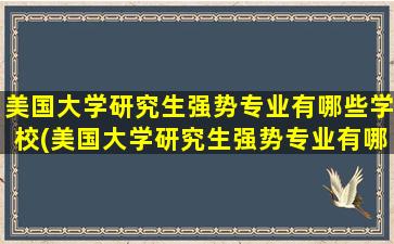 美国大学研究生强势专业有哪些学校(美国大学研究生强势专业有哪些好)