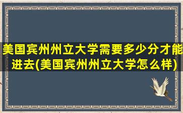 美国宾州州立大学需要多少分才能进去(美国宾州州立大学怎么样)