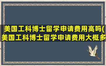 美国工科博士留学申请费用高吗(美国工科博士留学申请费用大概多少)