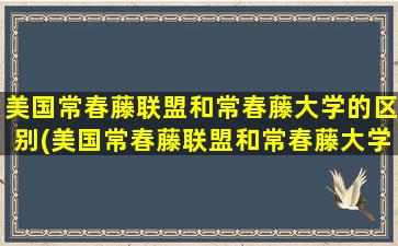 美国常春藤联盟和常春藤大学的区别(美国常春藤联盟和常春藤大学的区别在哪)