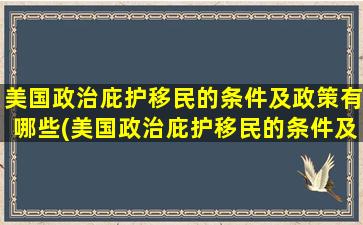 美国政治庇护移民的条件及政策有哪些(美国政治庇护移民的条件及政策)