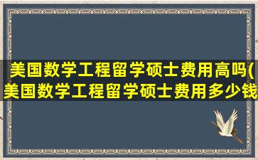 美国数学工程留学硕士费用高吗(美国数学工程留学硕士费用多少钱)