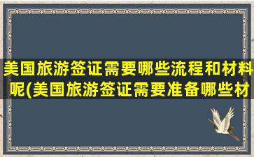 美国旅游签证需要哪些流程和材料呢(美国旅游签证需要准备哪些材料)