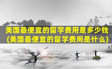 美国最便宜的留学费用是多少钱(美国最便宜的留学费用是什么)