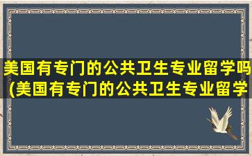 美国有专门的公共卫生专业留学吗(美国有专门的公共卫生专业留学吗现在)