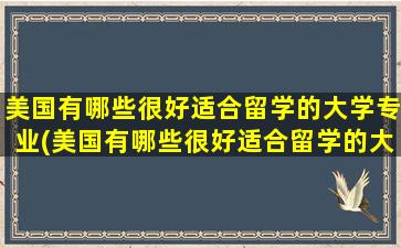 美国有哪些很好适合留学的大学专业(美国有哪些很好适合留学的大学)